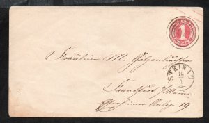 1861 Thurn & Taxis Envelope 10 Used