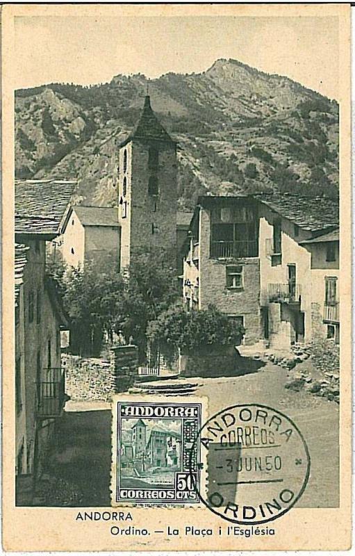 MAXIMUM CARD - ARCHITECTURE : ANDORRA 1950