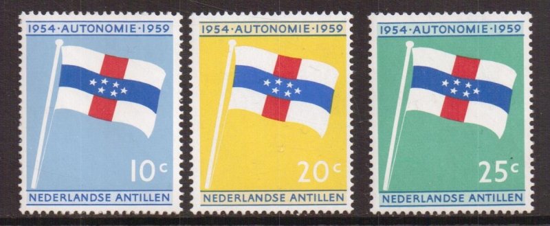 Netherlands Antilles  #262-264   MNH   1959  flags