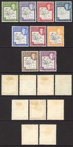 Falkland Islands SG G9/16 1946-49 Maps (Thin) Set of 9 M/M