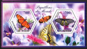 Chad 2014 Butterflies Sheet (2) MNH Cinderella !