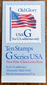 US #BK219 MNH Booklet of 10 #1111 “Old Glory” Flag SCV $12.50 L42