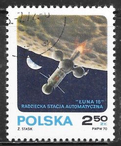 Poland 1771: 2.50z Luna 16 leaving the Moon, CTO, F-VF