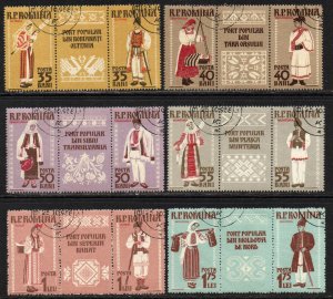 Romania Sc #1240-1245 Used with labels