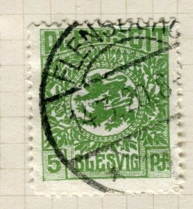 SLESVIG; SCHLESWIG 1920 early issue fine used 5pf. + Flensburg Postmark
