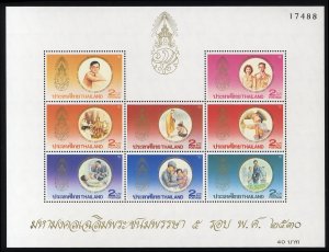 Thailand #1204a, 1987 Birthday Anniversary souvenir sheet, never hinged