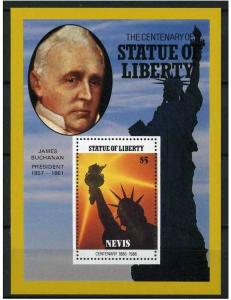 Nevis 1986 Scott 520 MNH - $5, Statue of Liberty