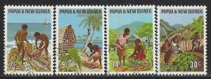 Papua New Guinea Scott # 332 - 335, used