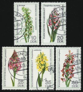 GERMANY DDR Sc 1729-33 F-VF/USED - 1976 Flowers