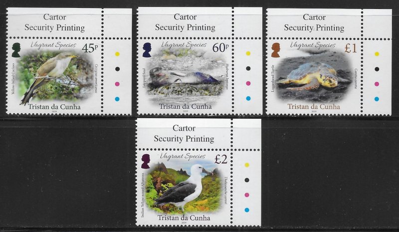 Tristan da Cunha 1165-68 Birds set MNH (lib)