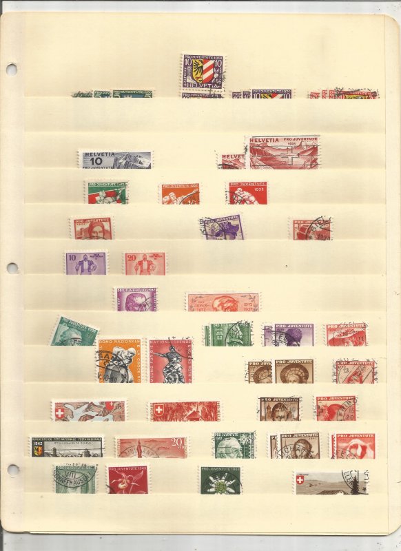 SWITZERLAND COLLECTION ON STOCK SHEETS