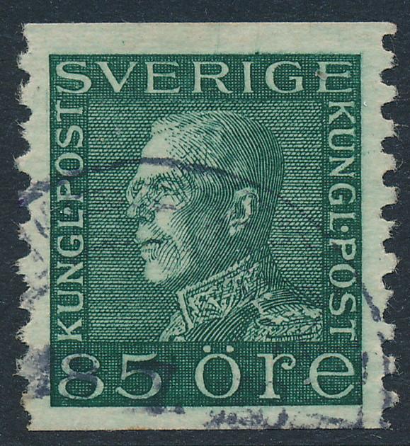 Sweden Scott 186 (Fa 193), 85ö deep green Gustav V, VF Used