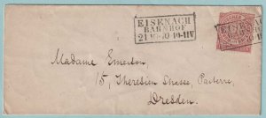 NORTH GERMAN CONFEDERATION 16 ON COVER - EISENACH TO DRESDEN - CV683