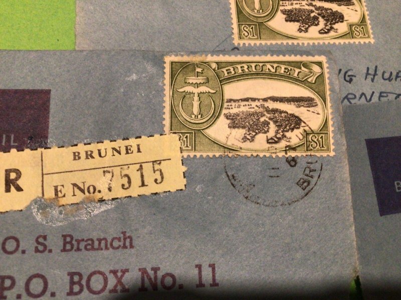 Brunei 1967  Registered Airmail Cover fronts Ref 58729 