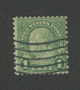 1923 US 1 Cent Postage Stamp #578 Used Fine Grid Postal Cancel