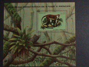 ST.THOMAS-1981- SC#604 CERCOPITHECUS MONA-MONKEY MNH S/S-WE SHIP TO WORLD WIDE