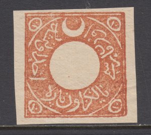 Turkey, Forbin 1, MNH. 1880 1p imperf brown fiscal, fresh, bright, VF
