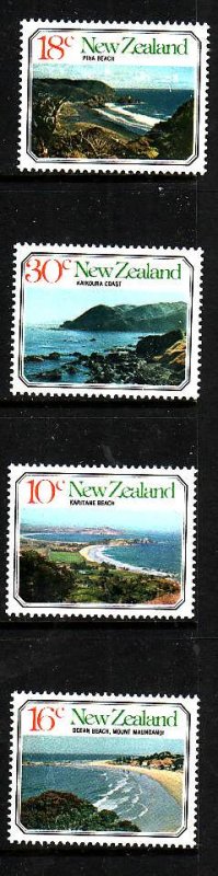 New Zealand-Sc#626-9-unused NH set-Seascapes & Beaches-id6-1977-