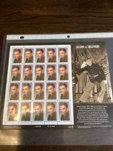 Scott #3329 Legends of Hollywood James Cagney Sheet of 20 Stamps -1999-MNH-US