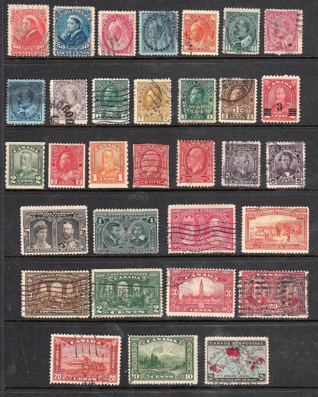 Canada Stamps 1888 to 1930s Used