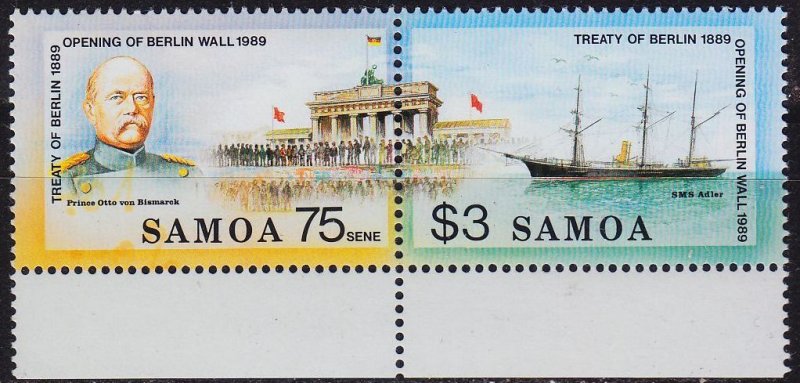 SAMOA [1990] MiNr 0701-02 ( **/mnh ) Schiffe