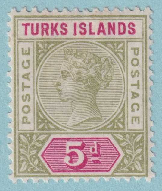 TURKS ISLAND 57 MINT HINGED OG *  NO FAULTS EXTRA FINE!