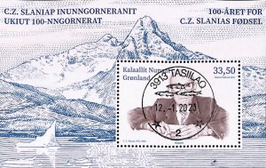 Greenland S/S centered cancel Czeslaw Slania engraved by Martin Morck Mörck
