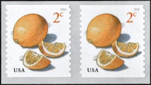 SC#5256 2¢ Meyer Lemons Coil Pair (2018) SA