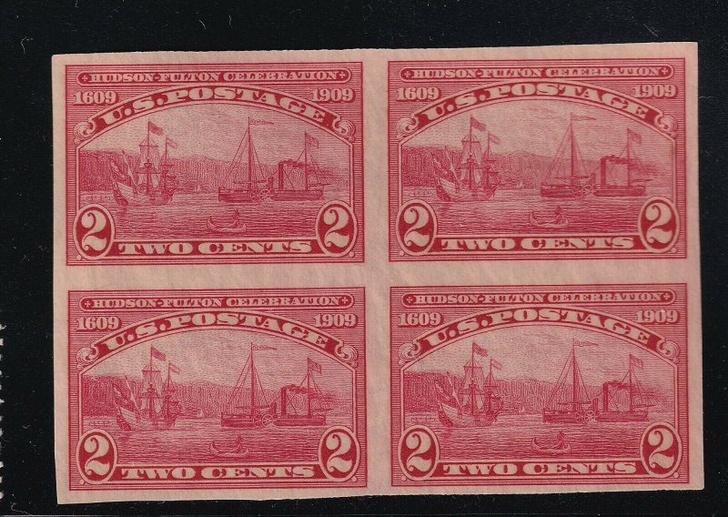 373 Block of 4 XF original gum never hinged with nice color cv $ 175 ! see pic !