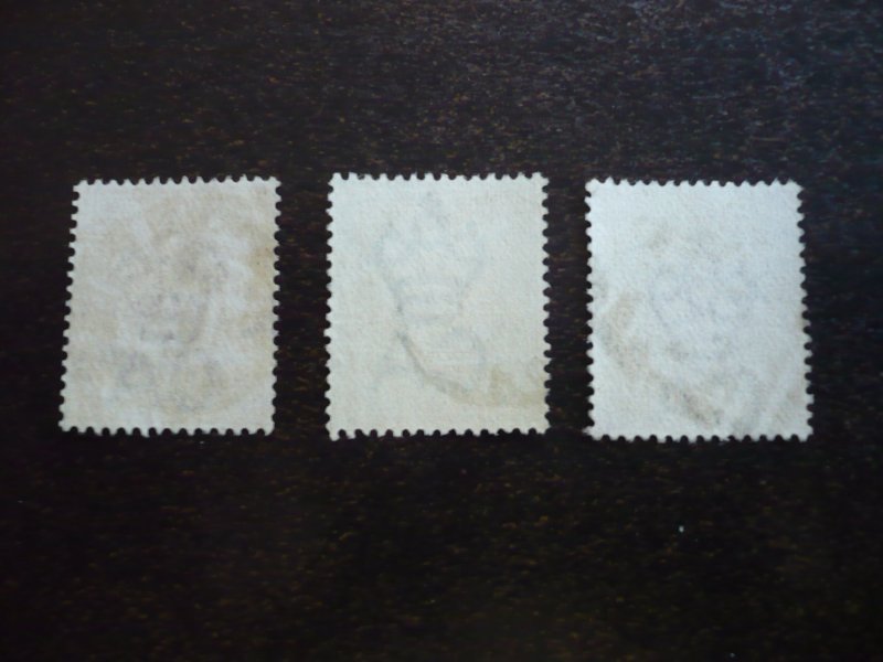 Stamps - Ceylon - Scott# 85-86,88 - Used Part Set of 3 Stamps