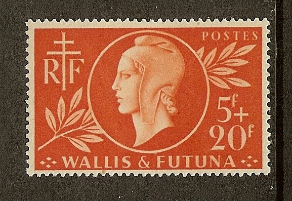 Wallis & Futuna Islands, Scott #B9, 5fr + 20fr Red Cross, MH