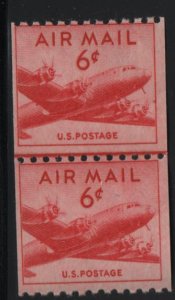 US C41  MNH,  LINE PAIR, COIL