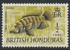 British Honduras SG 277 SC # 235 MLH  Wildlife Mouthbrooder Fish   1971  see ...