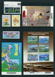 BRAZIL 2000 - 2001 PARTIAL YEAR SET MINT NEVER HINGED SCOTT VALUE $37.70 SHOWN