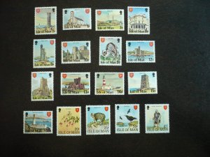 Stamps - Isle of Man - Scott# 113-129 - Mint Never Hinged Set of 17 Stamps