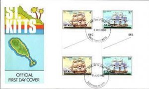 Saint Kitts, Worldwide First Day Cover, Ships