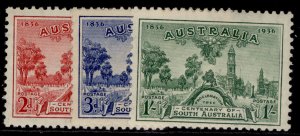 AUSTRALIA GVI SG161-163, 1936 Centenary of South Australia set LH MINT. Cat £35.