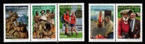 PAPUA NEW GUINEA SG1391/5 2010 KOKODA TRAIL CAMPAIGN WORLD WAR II MNH