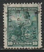 1899 Argentina - Sc 129 - used VF - single - Allegory, Liberty Sealed