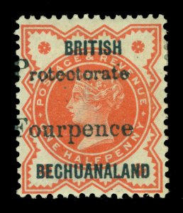 BECHUANALAND 1889  Victoria  4p /½p vermilion   Scott # 68  mint MH VF