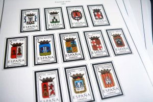 COLOR PRINTED SPAIN 1944-1975 STAMP ALBUM PAGES (100 illustrated pages)