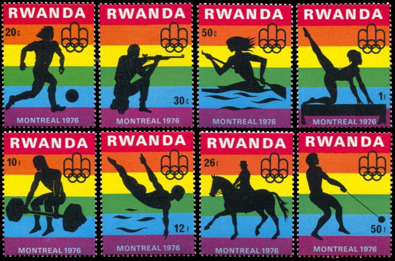 Rwanda 762-769, MNH, Montreal Summer Olympic Games