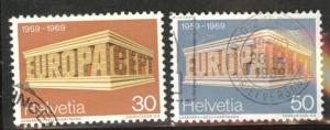 Switzerland Scott 500-501 used 1969 Europa set