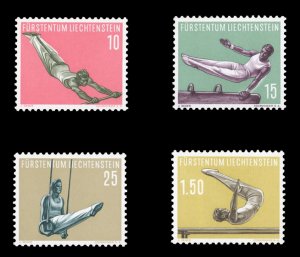 Liechtenstein #308-311 Cat$32.50, 1957 Sports, set of four, never hinged