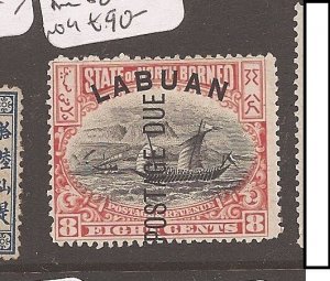 Labuan Post Due 8c Ship SG D6 MOG (4cap) 