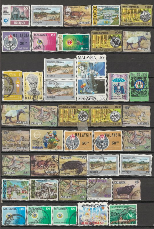 COLLECTION LOT OF #1807 MALAYSIA 39 STAMPS 1964+ CLEARANCE