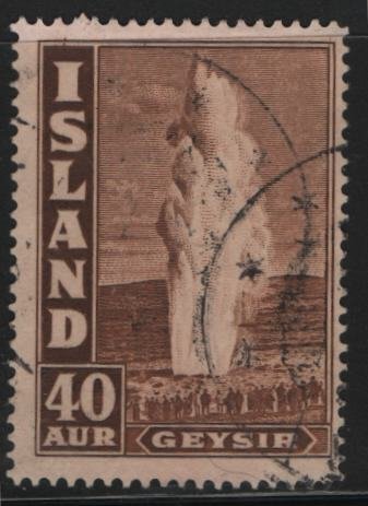 ICELAND, 206, USED, 1938-47, GEYSER