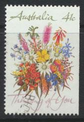 SG 1230b  SC# 1164a right margin imperf  Used  Wildflowers perf 14½