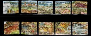 New Zealand Scott 1344 B-K  Used serpintine die cut set