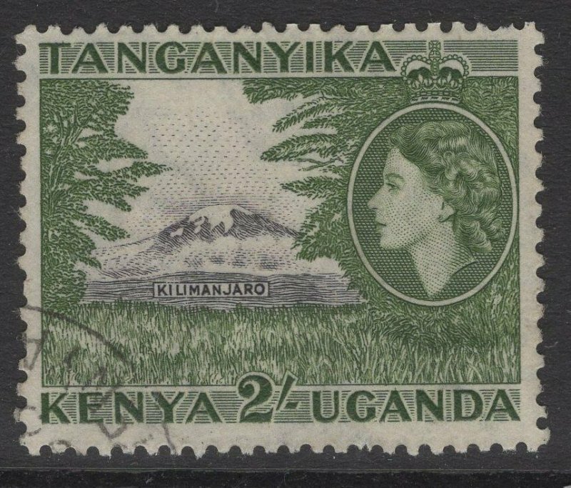 KENYA, UGANDA & TANGANYIKA SG177 1954 2/= BLACK & GREEN FINE USED 